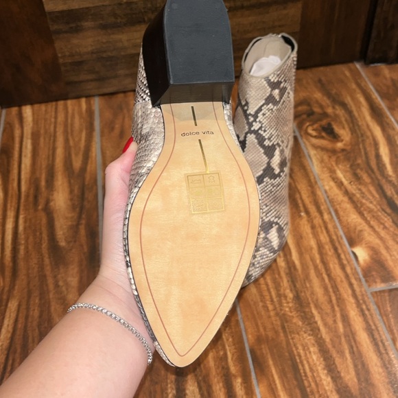 Dolce Vita Snake Skin Booties - Picture 3 of 4